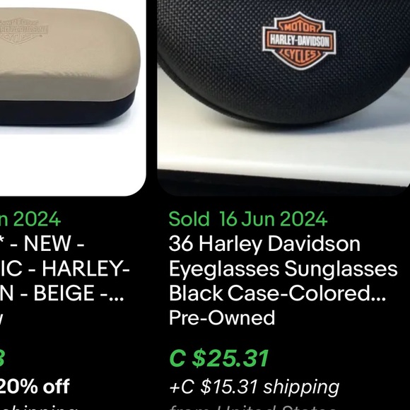 Harley Davidson Sun Glasses Case / Leather / New - Picture 8 of 9